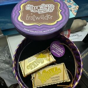 Golden Ticket Necklace & Earrings Set